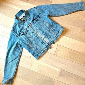 Vintage Harley‑Davidson Denim Jean Jacket – Women’s Size Small